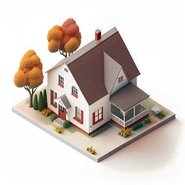 Isometric view of a house