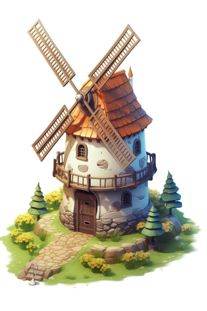 Фото isometric windmill