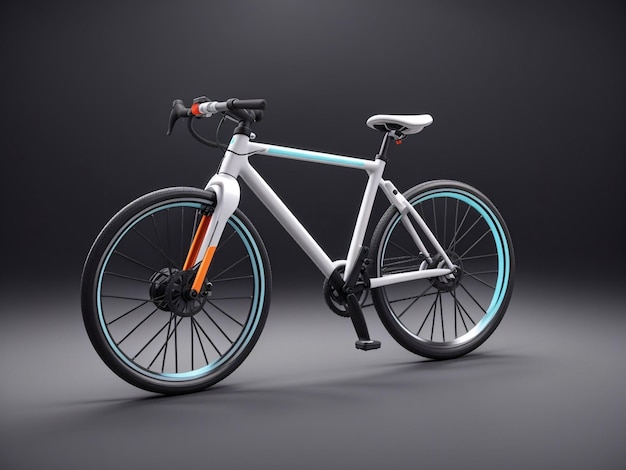 isometrische 3d fiets berg kleurrijke fiets geïsoleerd op verloop achtergrond generatieve ai