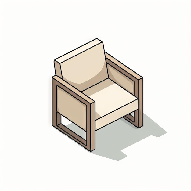 Isometrische geïsoleerde fauteuil