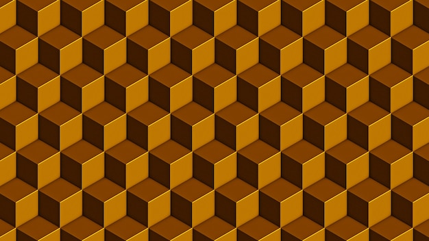 Isometrische gouden zwarte kubussen naadloze patroon