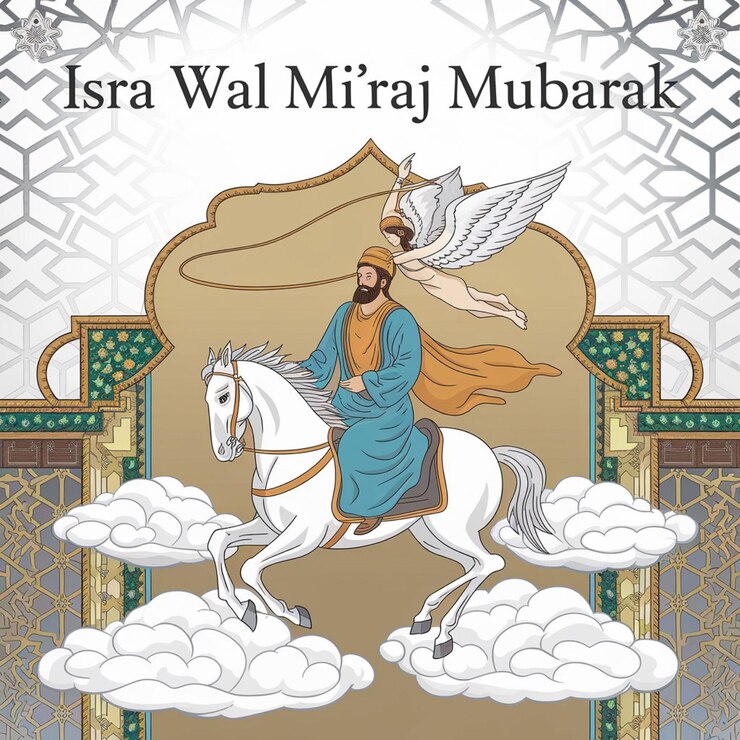 Photo 밤 여행 템플릿 배경 isra miraj
