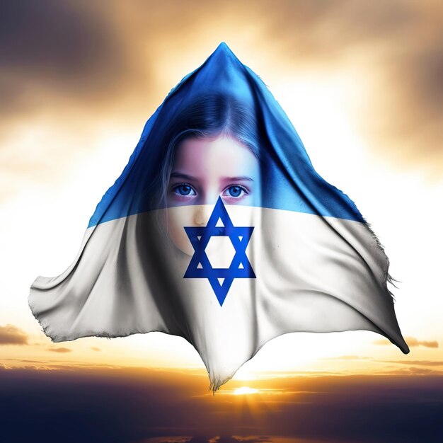 Israel Flag Kid Background