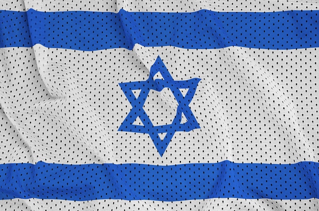 写真 ポリエステルナイロンスポーツウェアメッシュ生地にイスラエル国旗を印刷