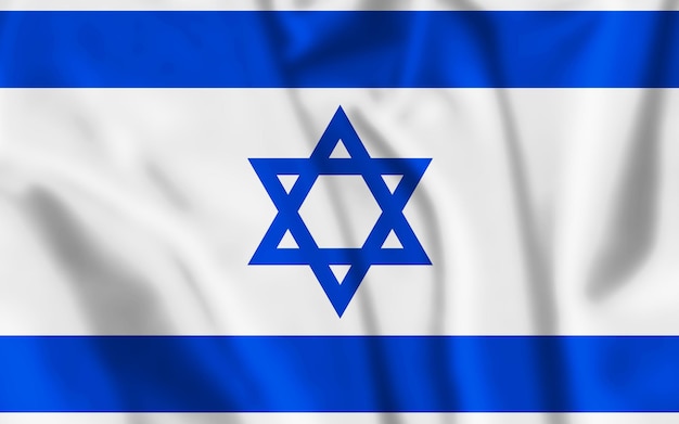 israel flag simple illustration for independence day or election