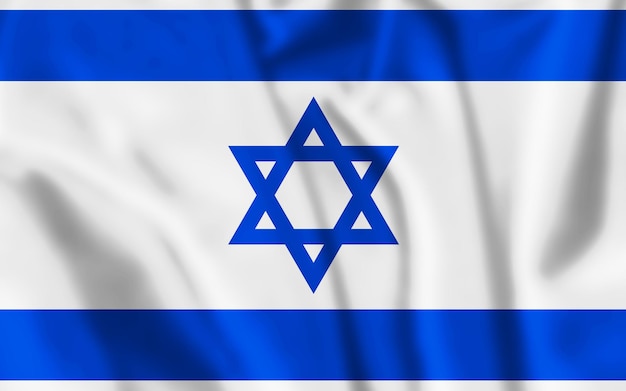 Israel flag simple illustration for independence day or election