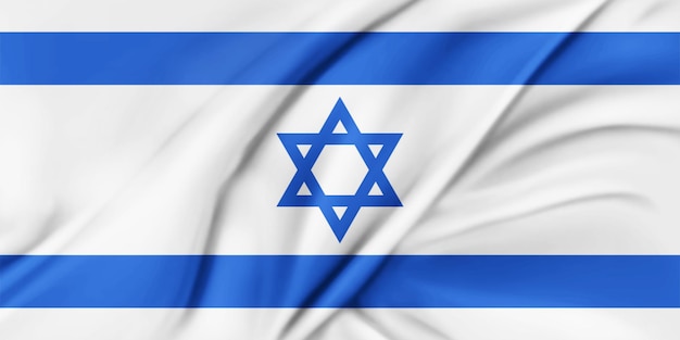 israel flag wind waving