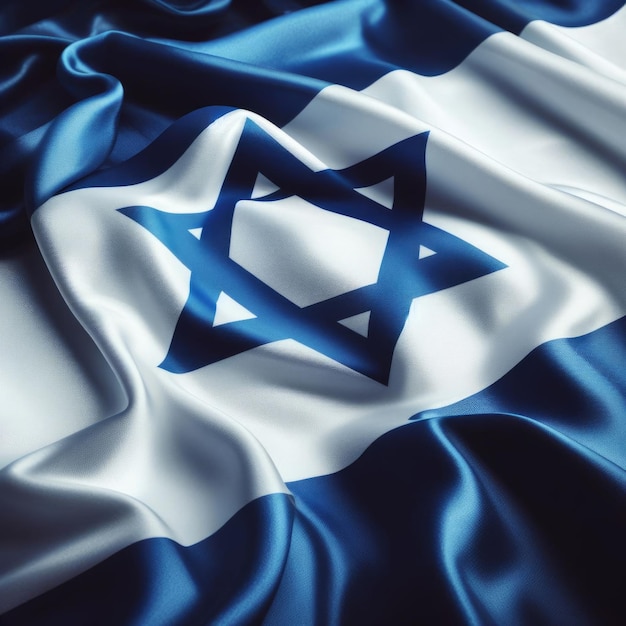 israel flag with waving flag