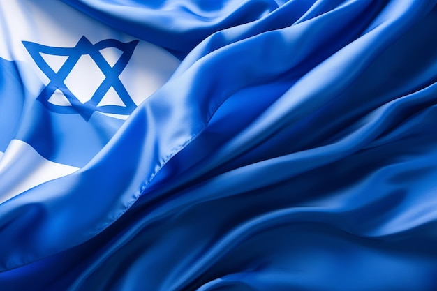 israel flag with waving flag