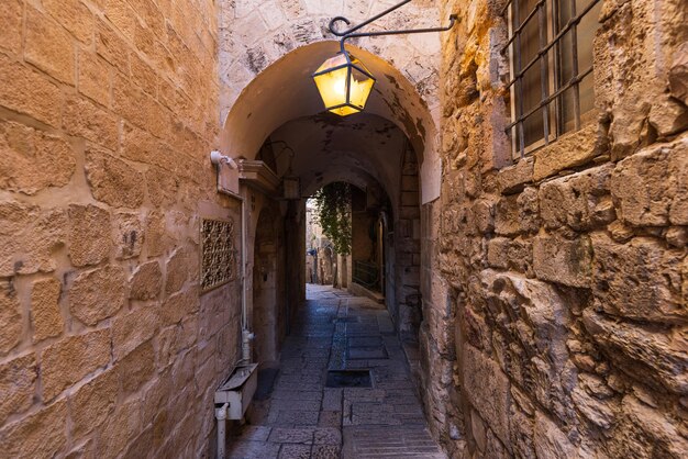 Foto israele città vecchia di gerusalemme quartiere ebraico