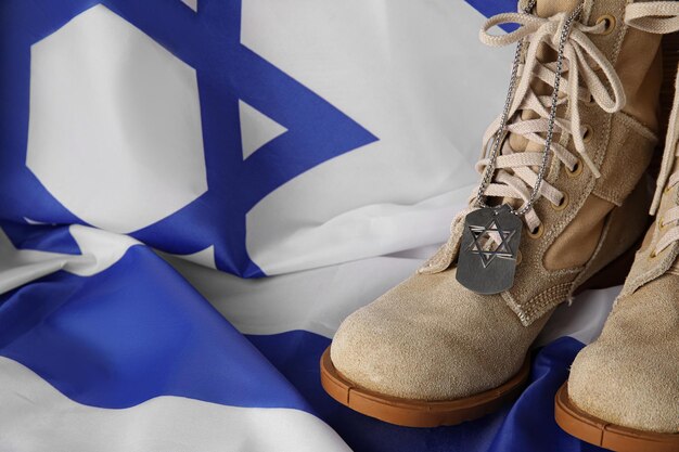 Premium AI Image | Israel And Palestine War Photo of war with Israel Flag