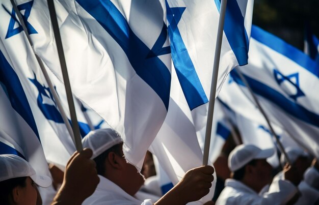 Foto il popolo israeliano in marcia per chiedere la pace gli ebrei contro la guerra e alla ricerca di una casa pacifica