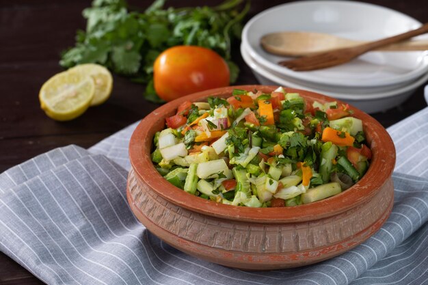 Israeli salad chopped salad salat katzutz