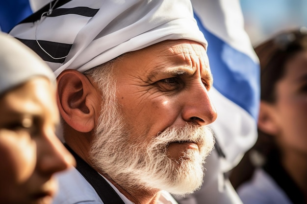 Foto israëlische mensen marcheren op straat om vrede te vragen joden tegen oorlog en op zoek naar een vreedzaam thuis
