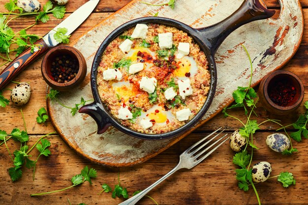 Israëlische shakshuka, roerei