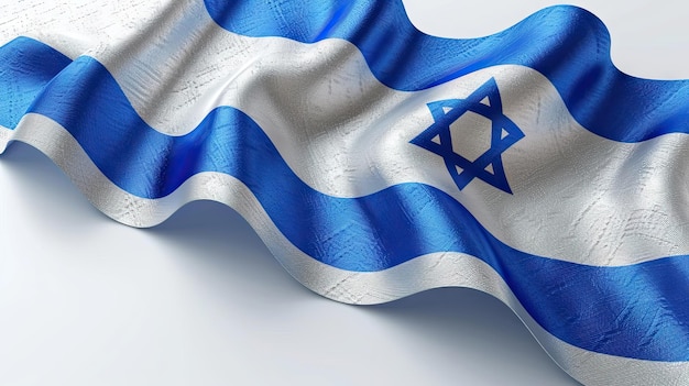 Israëlische vlag op een witte achtergrond