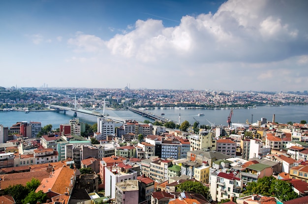 Foto istanbul e il bosforo a volo d'uccello