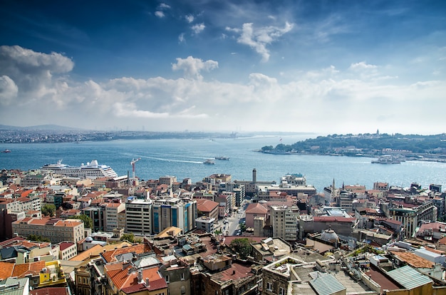 Istanbul en Bosporus vanuit vogelperspectief
