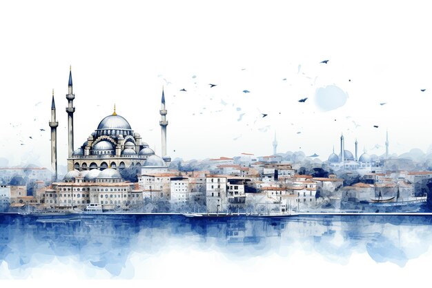 Premium Photo  Istanbul's Charms A Minimalist Glimpse into a Historic 