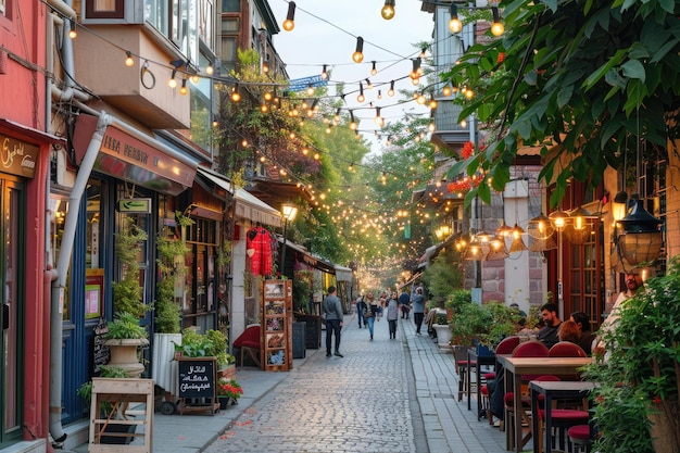 Istanbul Street Directing to Sultan Ahmet Park