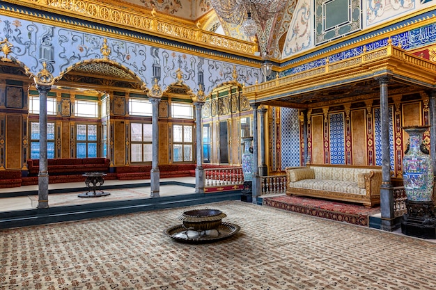 Istanbul, Turkey, 05.22.2019: Sofa in Topkapi