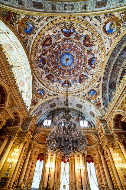 Istanbul, TurkeyÃÂ¢ÃÂÃÂ October 12, 2019: Interior of Dolmabahce Palace in Istanbul, Turkey