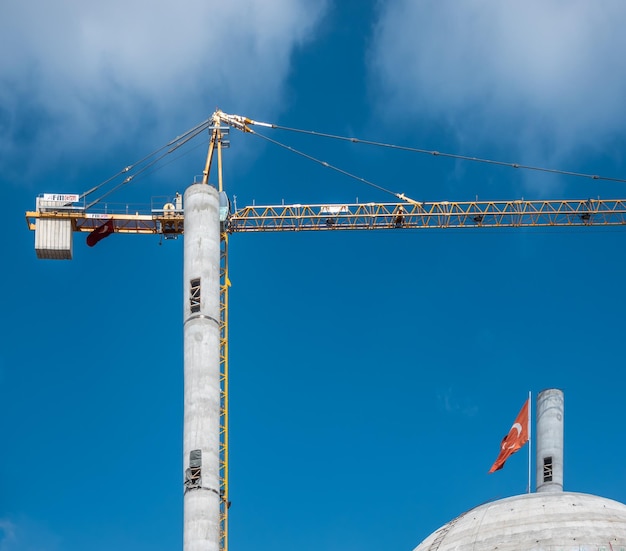 Istanbul turkey september 2018 construction site for a new mosque on taksim square