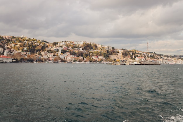 Istanbul Turkije Bosporus Passenger ferry panoramisch uitzicht