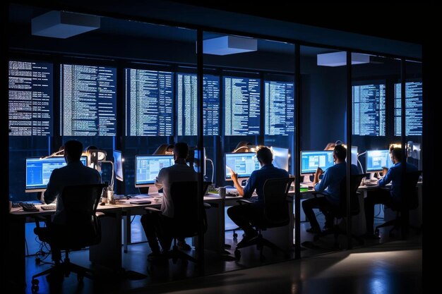 it or information technology technicians or computer programmers working coding user interface or ux