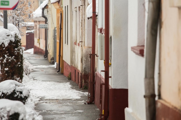 It snowed beautifully in the medieval town of Rasnov in Romania.