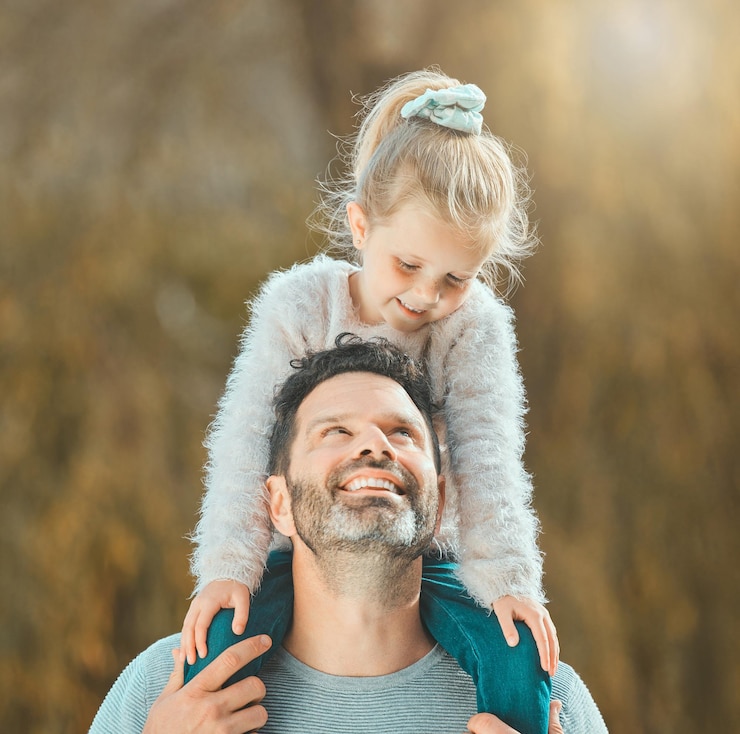 Photo it takes someone special to be a dad shot of a father spending time outdoors with his young daughter