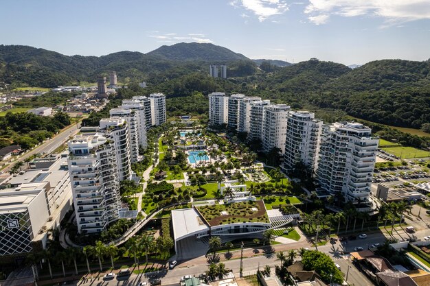 Itajai Santa Catarina Brazilië Luchtfoto van flatgebouwen op het strand Praia Brava