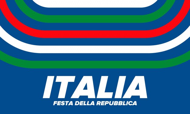 Italia festa della repubblica italiana text in italian italian republic day italy flag vector