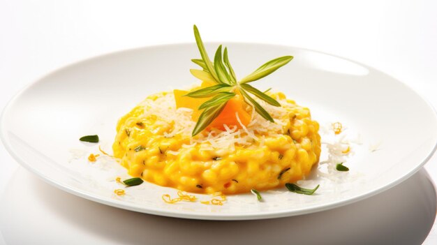 Italiaans diner met risotto alla milanese en verse salade.