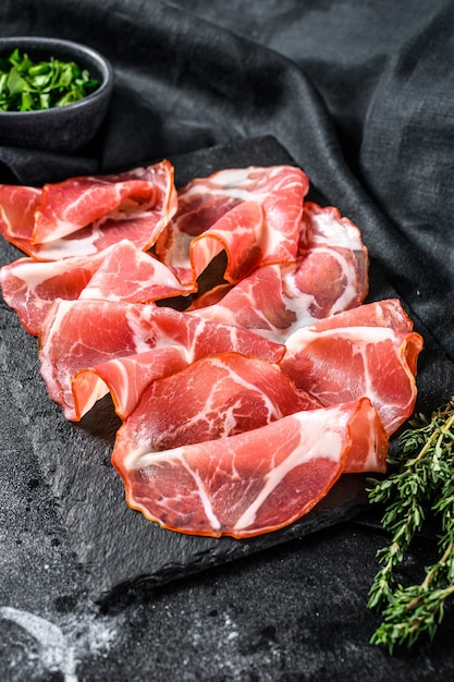 Italiaans gerold spek Pancetta Piacentina Varkensvlees