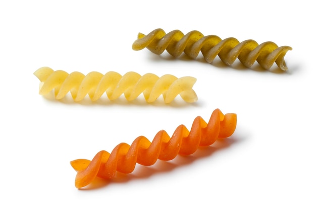 Italiaanse fusilli tricocolore