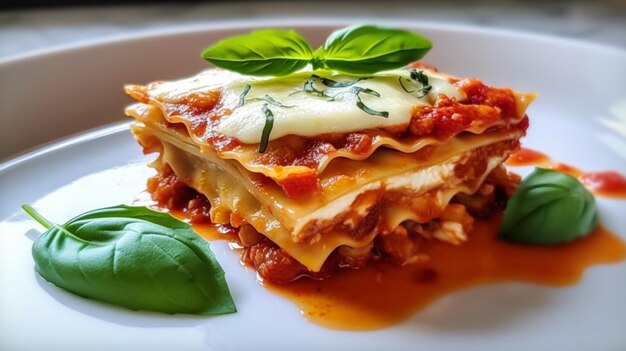 Italiaanse lasagne met tomaten