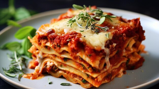 Italiaanse lasagne met tomaten