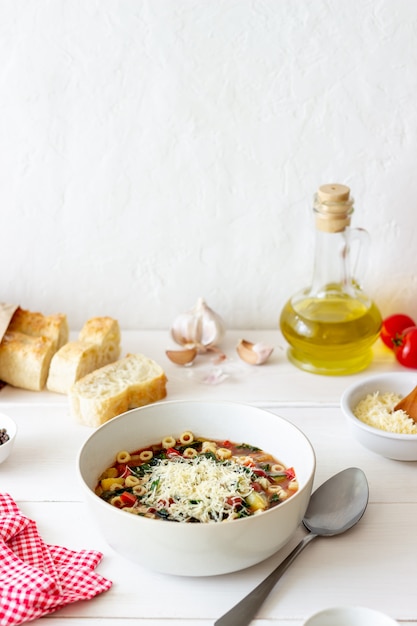 Italiaanse minestronesoep.