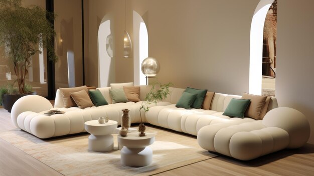 Italiaanse minimalistische sofa design UHD behang