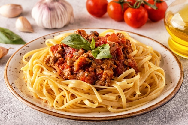 Italiaanse pasta bolognese