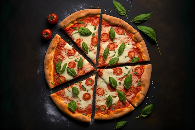 Italiaanse pizza margherita