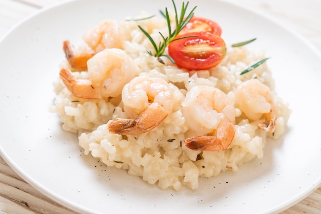 Italiaanse risotto met garnalen