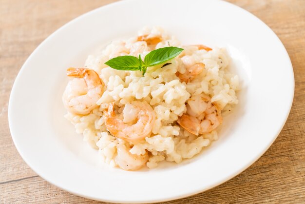 Italiaanse risotto met garnalen