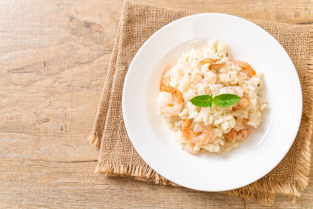 Italiaanse risotto met garnalen