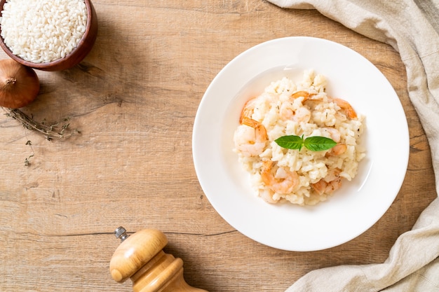 Italiaanse risotto met garnalen