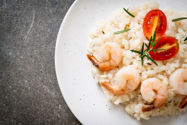 Italiaanse risotto met garnalen