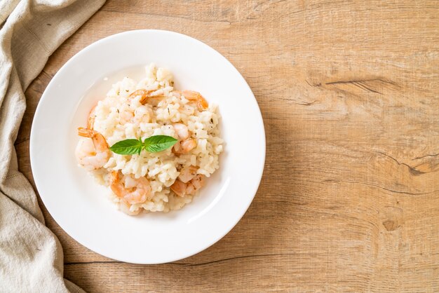 Italiaanse risotto met garnalen