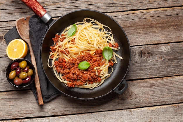 Italiaanse spaghetti bolognese