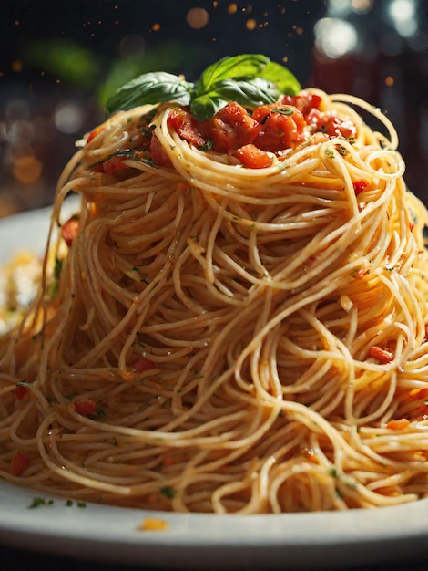 Italiaanse spaghetti met tomatensous